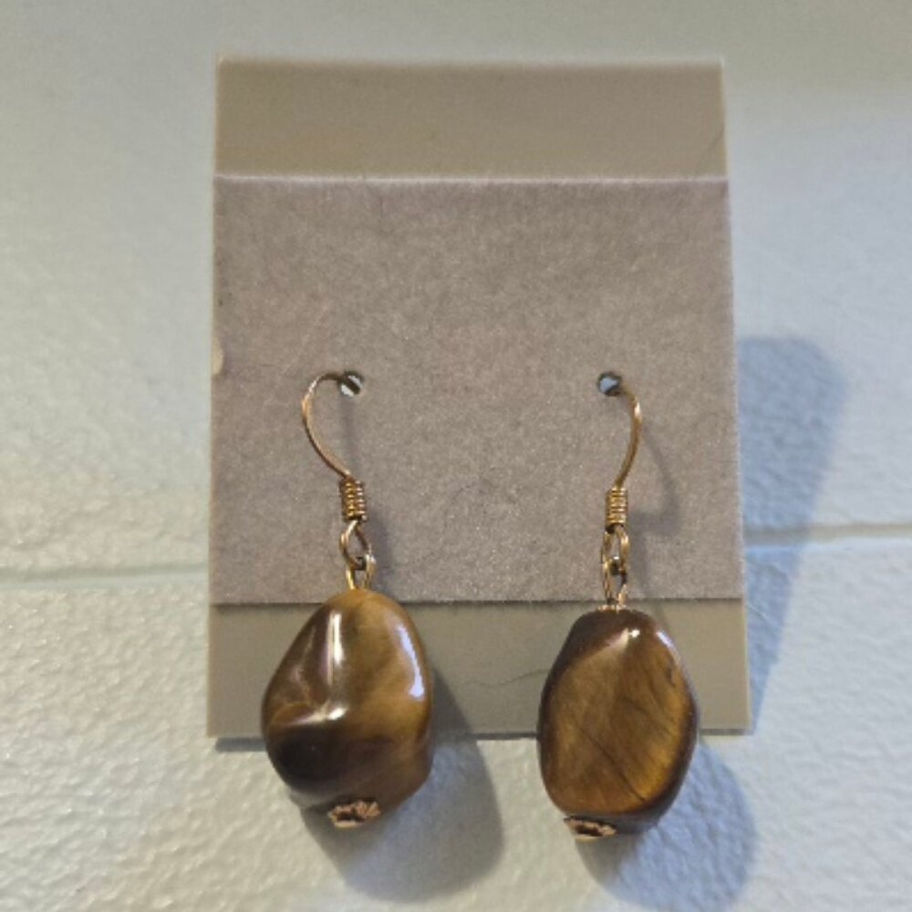 Vintage Tigers Eye Earrings